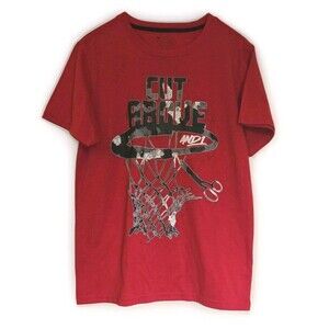 And1 Basketball Cut Above Boys XXL 2X Short Sleeve T Shirt Top Red Sports Hoop